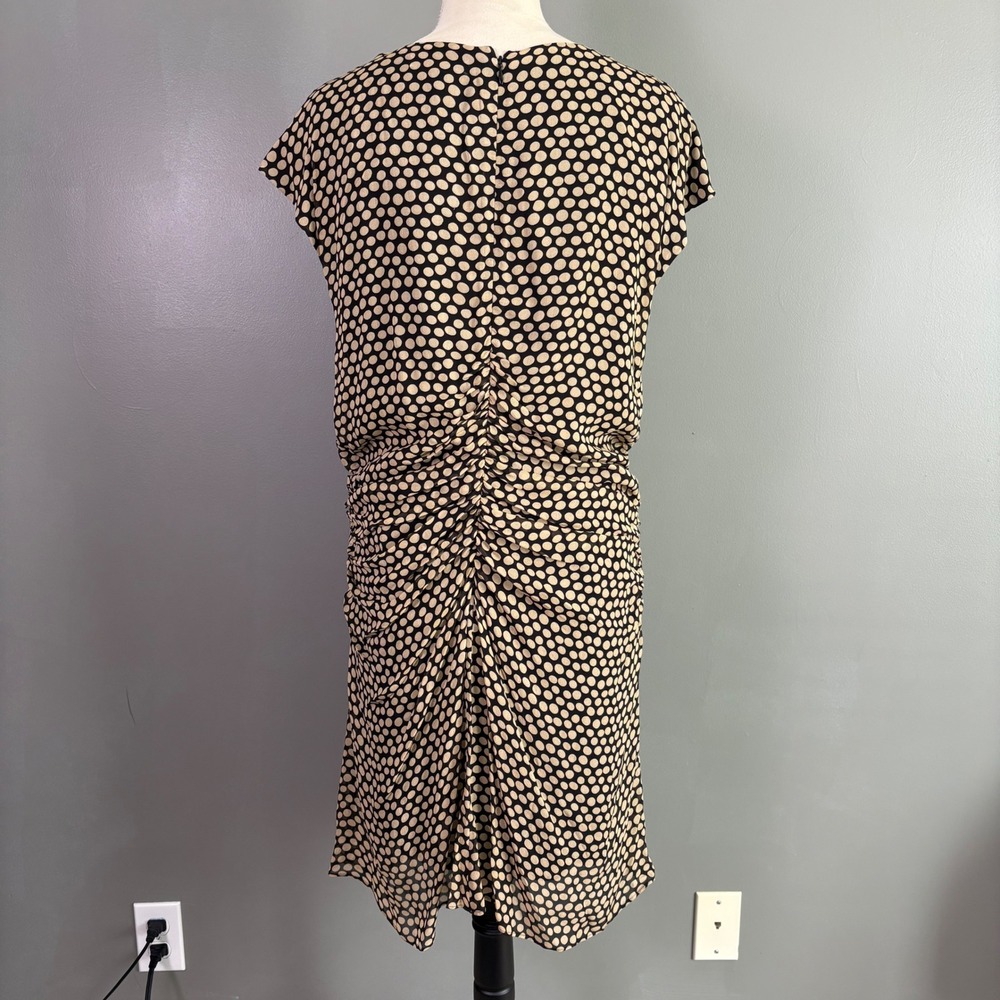 NWT Banana‎ Republic Georgette Ruched Front Mini Dress 20 Polka Dot Flirty Soft - Picture 8 of 13